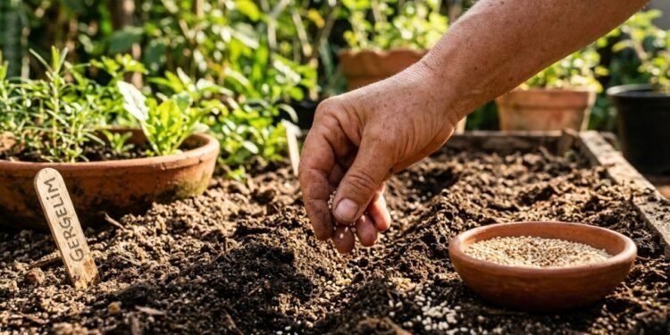 O gergelim não precisa ficar só na cozinha: ele pode nascer no jardim e surpreender com flores delicadas