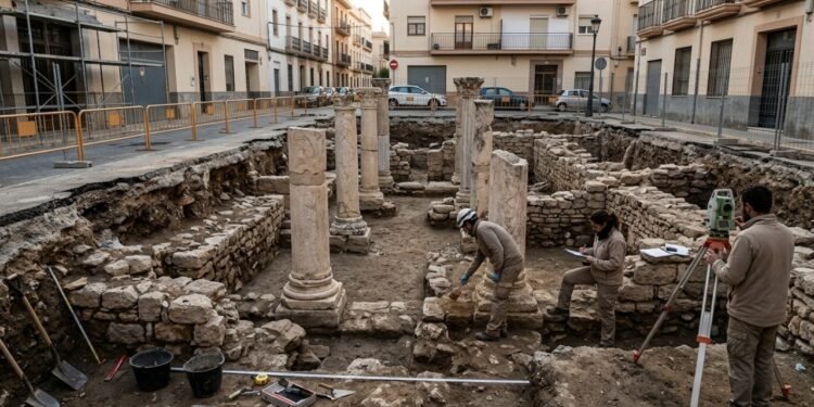 Descoberta histórica de colunas romanas e vestígios visigóticos ocultos por séculos
