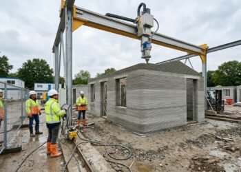 As primeiras unidades habitacionais sociais de concreto impressas em 3D na Europa foram construídas; elas foram impressas em apenas 12 dias