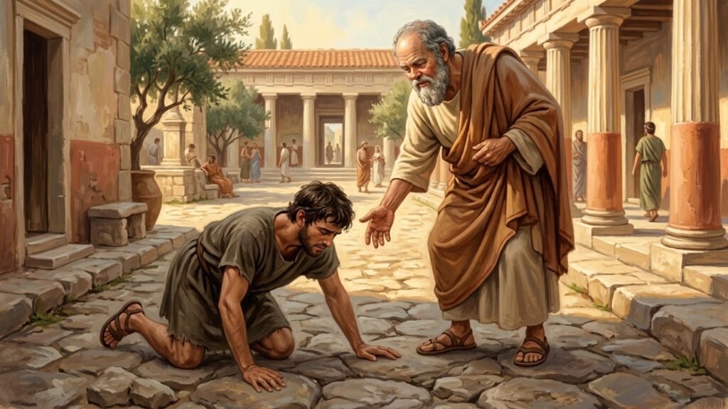 Sócrates deixou avisado em 400 a.C.: "Não despreze os que tropeçam e ajude os que caem".