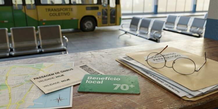 Cartão de benefício local e bilhete de ônibus alertam idosos para checar a regra regional