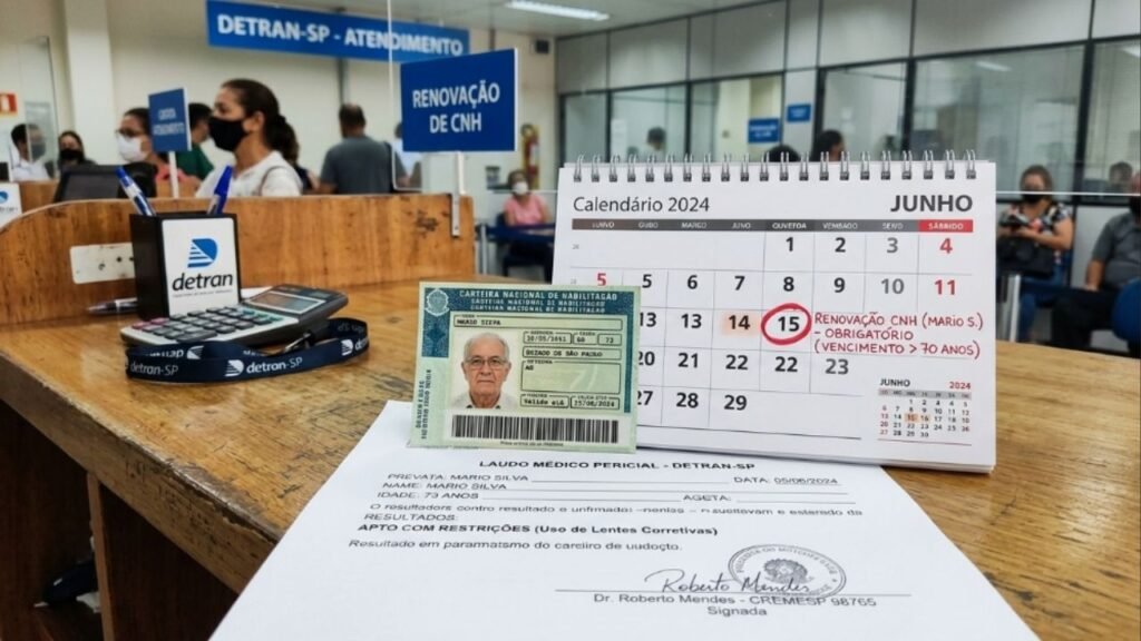 Carteiras de habilitação são canceladas para maiores de 65 anos que não atendem a este requisito