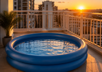 Muitos moradores instalam piscina na varanda sem saber deste risco