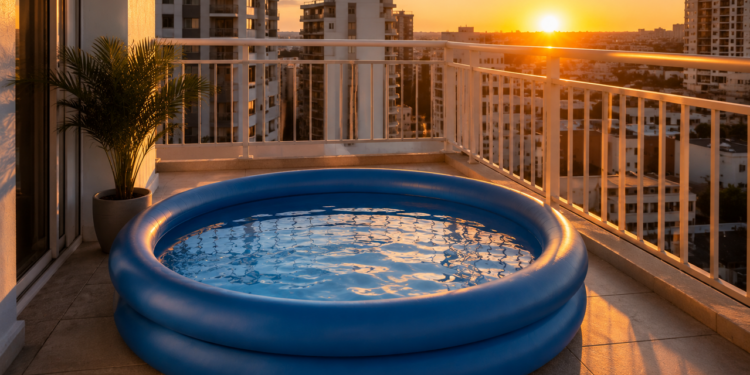 Muitos moradores instalam piscina na varanda sem saber deste risco