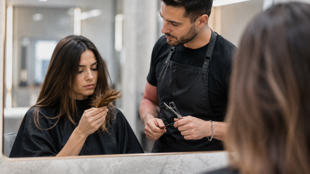 Cortar o cabelo na hora certa evita danos maiores aos fios