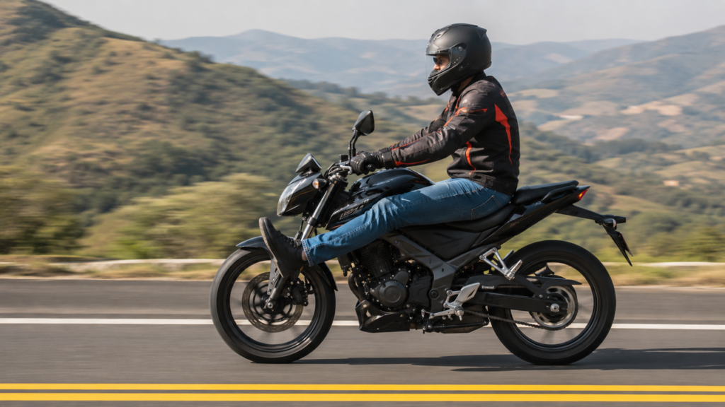 Perna esticada na moto tem significado que surpreende motoristas