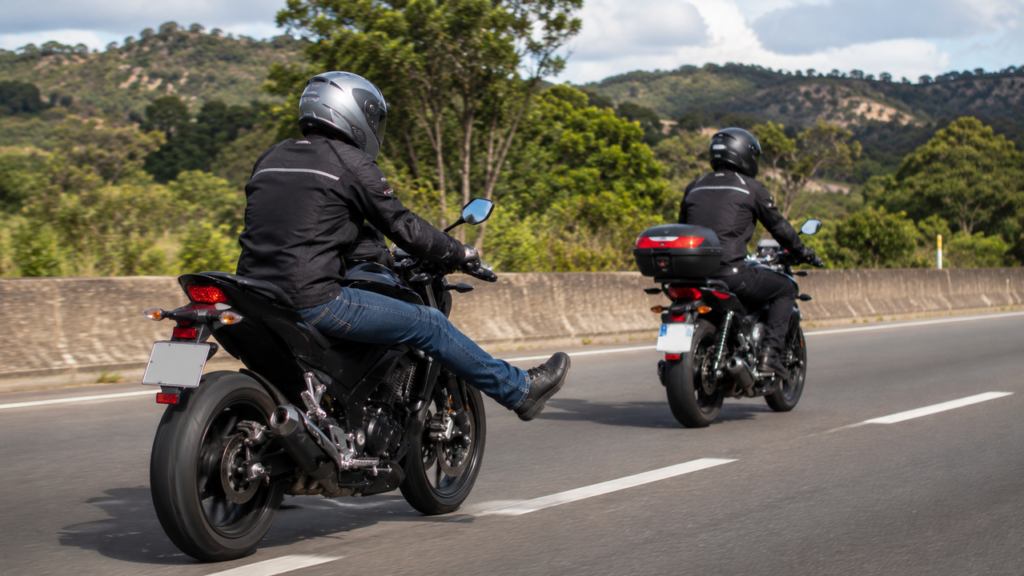 Perna esticada na moto tem significado que surpreende motoristas