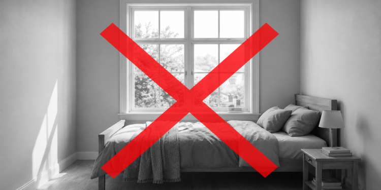 Os piores lugares para colocar a cama no quarto
