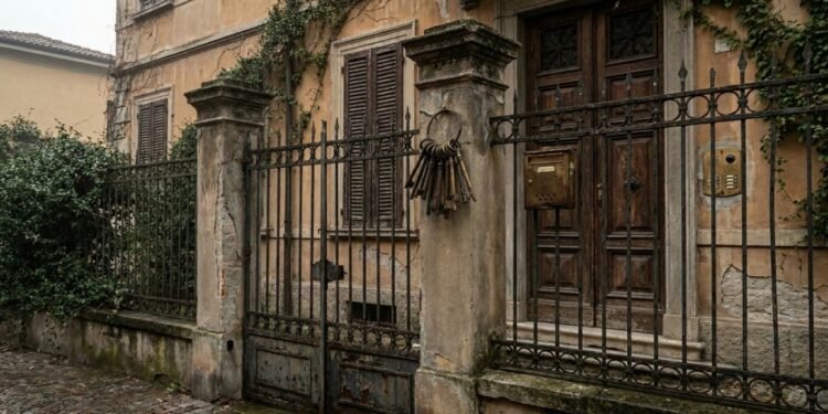 Prédio antigo fechado na Itália sugere fortuna imobiliária parada sem herdeiros