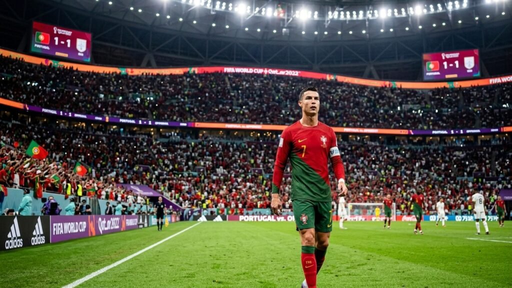 Portugal empata na estreia e atuação de Ronaldo divide opiniões (Imagem gerada por inteligência artificial)