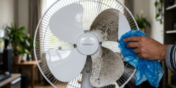 Vi na internet e agora faço sempre: Usei uma sacola plástica para limpar o ventilador em casa e funcionou
