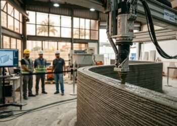 Uma startup sediada em Barcelona lança uma impressora 3D de grande formato, prometendo reduzir o desperdício na construção civil em 60% com a impressão em concreto
