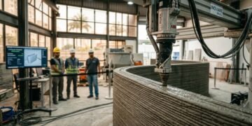 Uma startup sediada em Barcelona lança uma impressora 3D de grande formato, prometendo reduzir o desperdício na construção civil em 60% com a impressão em concreto