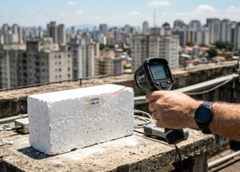 Pesquisadores chineses desenvolveram um novo tipo de cimento que reflete a luz solar e emite calor, em vez de absorvê-lo