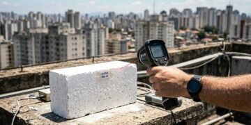 Pesquisadores chineses desenvolveram um novo tipo de cimento que reflete a luz solar e emite calor, em vez de absorvê-lo