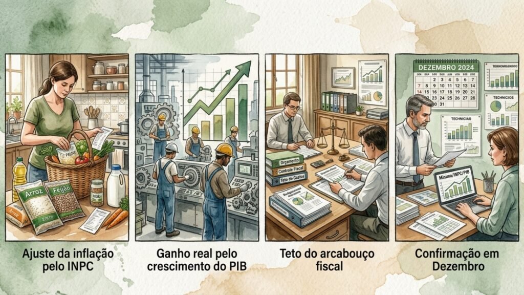 Salário mínimo de R$ 1.717 previsto para 2027 pelo governo