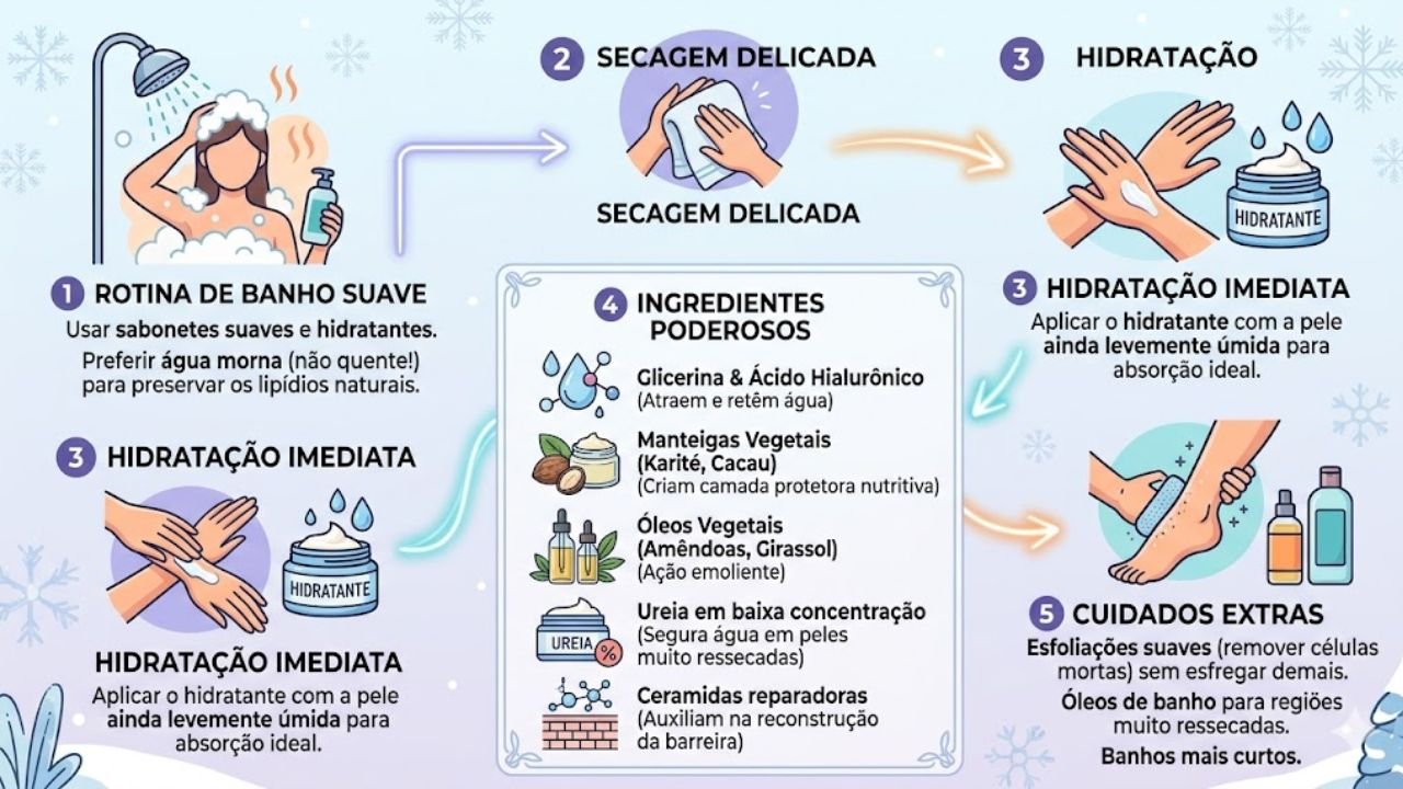 Hidratação pele corpo