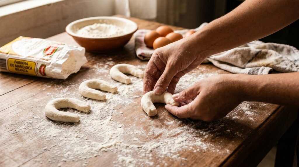 biscoito de goma frito