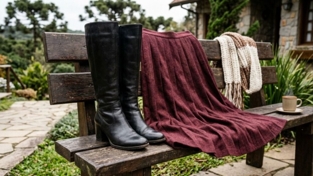 O modelo de sapato para usar com saia longa, que protege os pés do frio e mantém a elegância