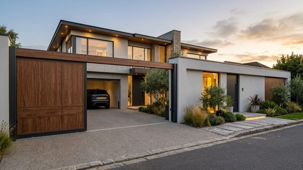 O portão que imita madeira virou o novo xodó das casas modernas