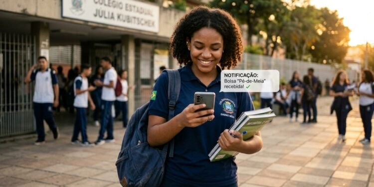 Quanto cai na conta de alunos que recebem o pé-de-meia?