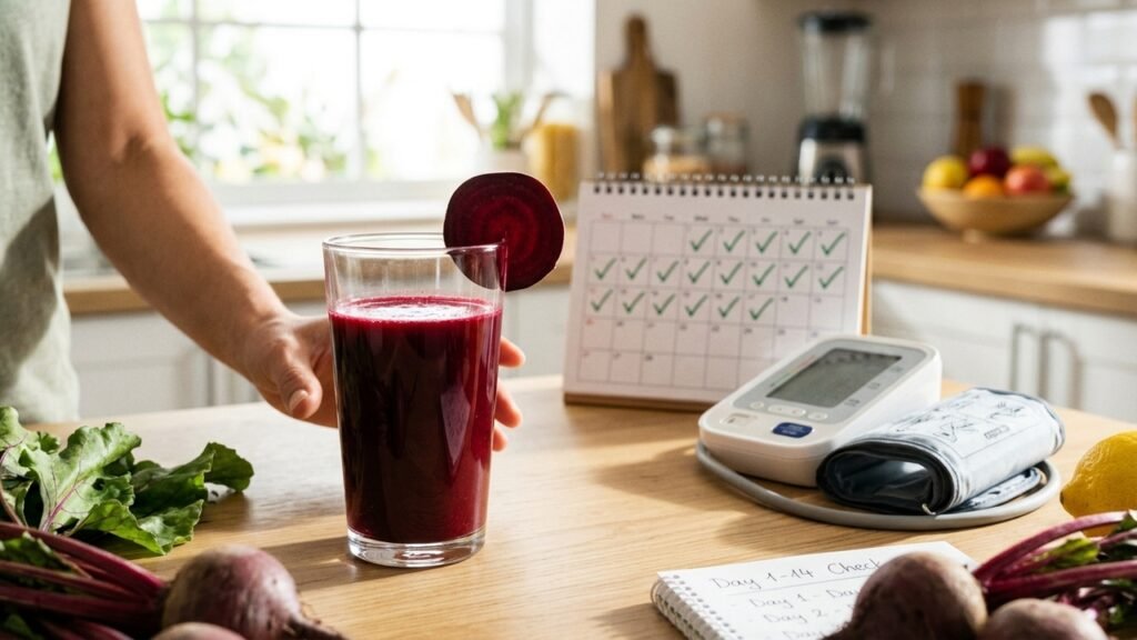 O suco de beterraba pode reduzir a pressão em algumas pessoas
