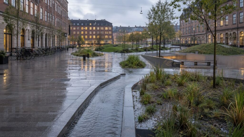 Copenhague está adaptando sua infraestrutura para absorver inundações: a cidade está progredindo em seu ambicioso plano de "cidade esponja", que já reduz o risco em até 50%