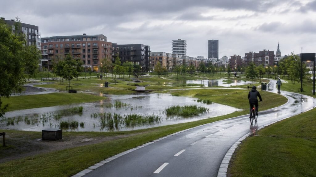 Copenhague está adaptando sua infraestrutura para absorver inundações: a cidade está progredindo em seu ambicioso plano de "cidade esponja", que já reduz o risco em até 50%
