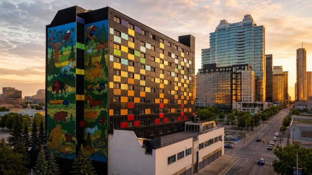 Edifício canadense instala o maior mural solar do mundo, com 3.204 m², gera 267 kW e reduz 150 toneladas de CO2 por ano