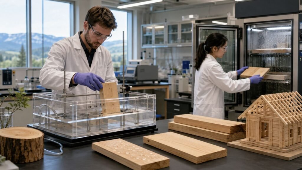 Pesquisadores canadenses aplicam uma técnica de "mumificação" à madeira de cedro, reduzindo a absorção de água em 60% e aumentando sua vida útil como material de construção natural