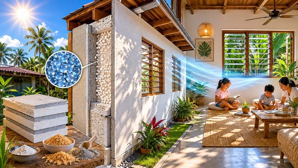 Startup filipina desenvolve painel de resfriamento passivo usando resíduos agrícolas que mantém casas frescas sem ar condicionado, mesmo a 53°C