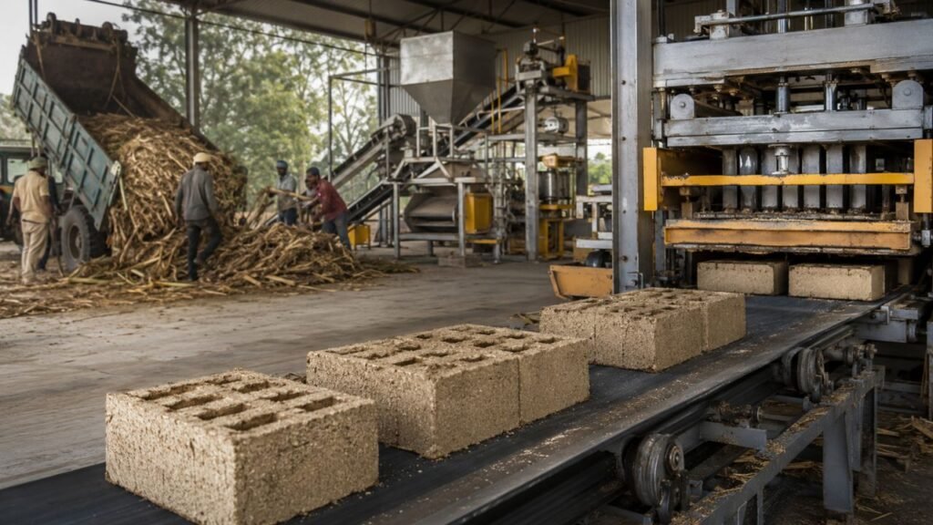 Engenheiro indiano inventa blocos de construção que armazenam 15 kg de CO2 por m² e isolam até 3,5 vezes melhor que o concreto convencional