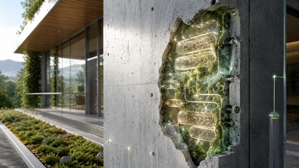 Pesquisadores dinamarqueses transformam cimento com bactérias em supercapacitores capazes de armazenar energia e se regenerar