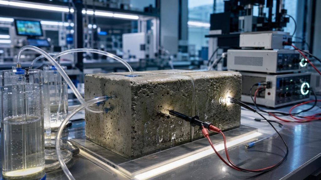 Pesquisadores dinamarqueses transformam cimento com bactérias em supercapacitores capazes de armazenar energia e se regenerar