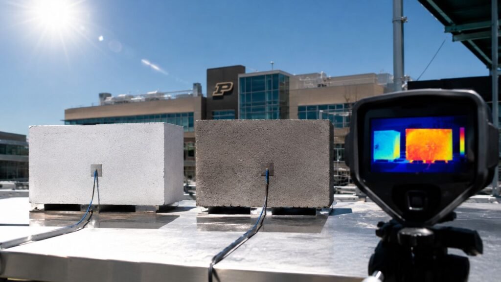 Pesquisadores chineses desenvolveram um novo tipo de cimento que reflete a luz solar e emite calor, em vez de absorvê-lo