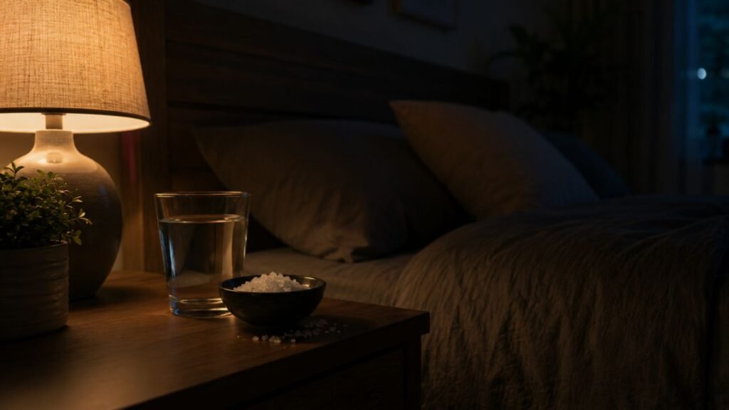 O ritual com sal grosso antes de dormir revela o peso emocional que você carrega em silêncio
