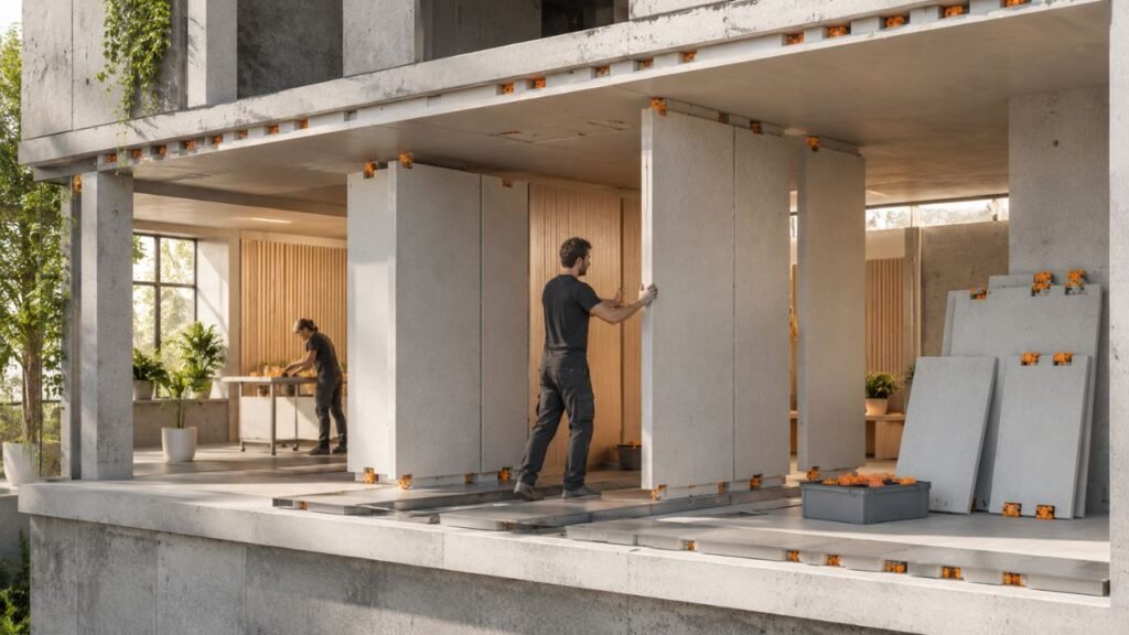 Pesquisadores austríacos desenvolvem um novo sistema que permite a fácil separação de partes de edifícios, evitando demolições desnecessárias