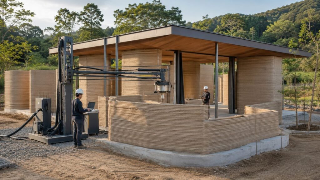 Empresa japonesa imprime em 3D casa com terra em vez de cimento, capaz de retornar ao solo ao final de sua vida útil