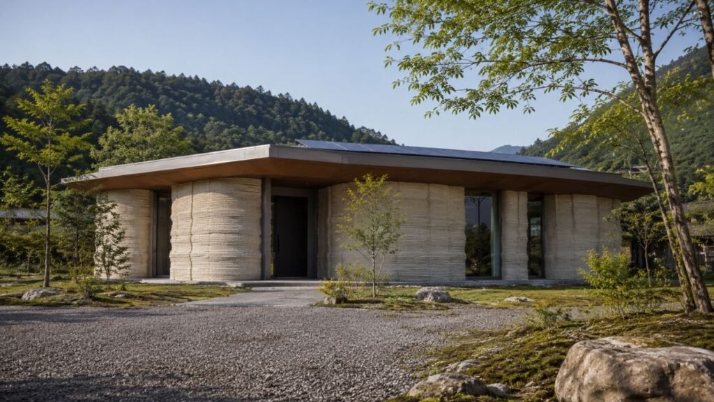 Empresa japonesa imprime em 3D casa com terra em vez de cimento, capaz de retornar ao solo ao final de sua vida útil
