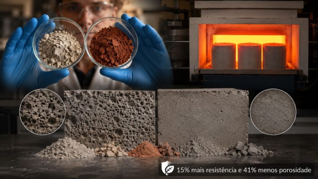 Engenheiros australianos desenvolvem método para converter argila de baixa qualidade em um suplemento de cimento com baixo teor de carbono, apresentando 15% mais resistência à compressão e 41% menos porosidade