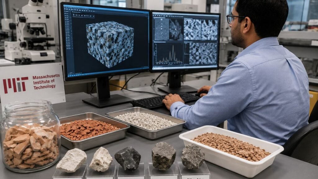 Pesquisadores do MIT desenvolvem IA capaz de classificar 1 milhão de amostras de rocha para encontrar substitutos do cimento em resíduos
