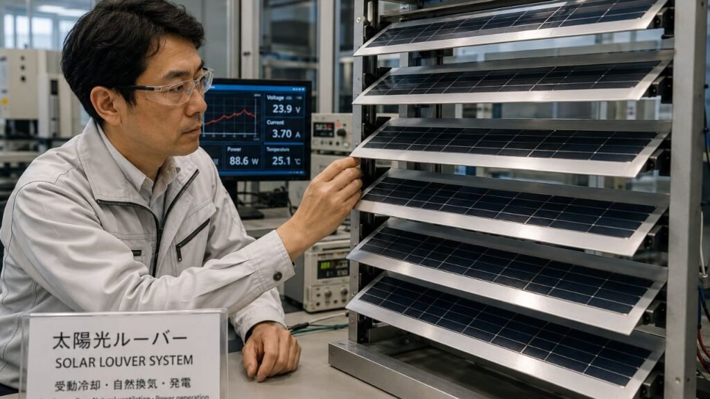 Engenheiros japoneses aumentam a produção total de energia de painéis solares em 73% integrando persianas móveis sem motor