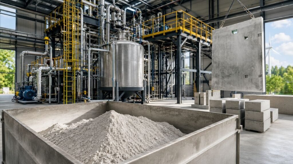 Startup holandesa desenvolve a maior planta de mineralização de CO2 do mundo para convertê-lo em materiais de construção
