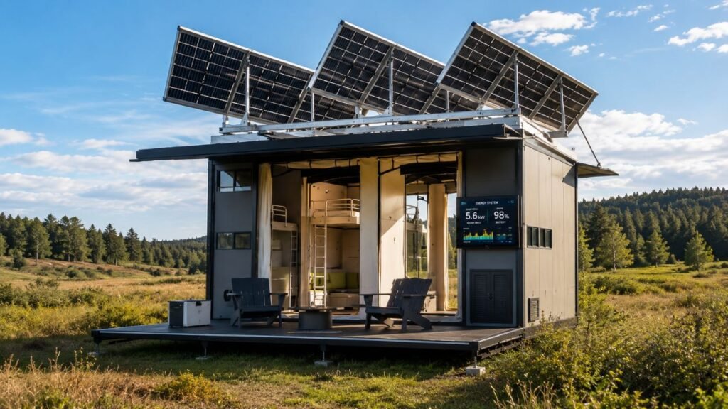 Startup lança plataforma móvel solar totalmente autônoma com baterias de íon-sódio, gerando entre 45 e 64 kWh por dia, além de um gerador de água atmosférica com capacidade de 68 litros por dia, o suficiente para abastecer duas residências de porte médio