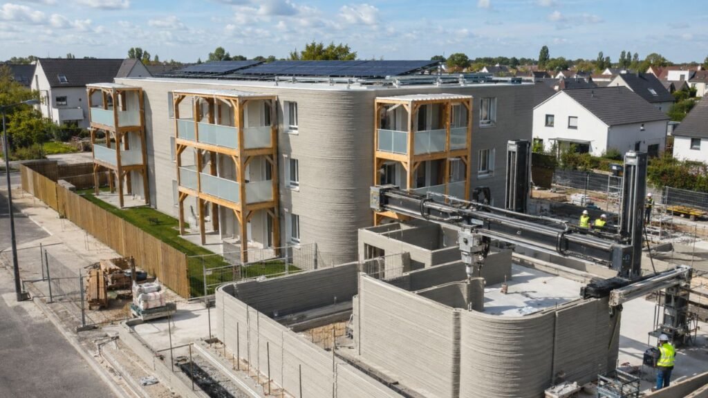 A França inaugura o maior edifício residencial impresso em 3D da Europa, com 12 casas construídas em apenas 34 dias