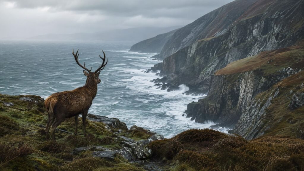 Entre falésias, rios e tempestades, estes animais dominam a natureza mais bruta da Irlanda
