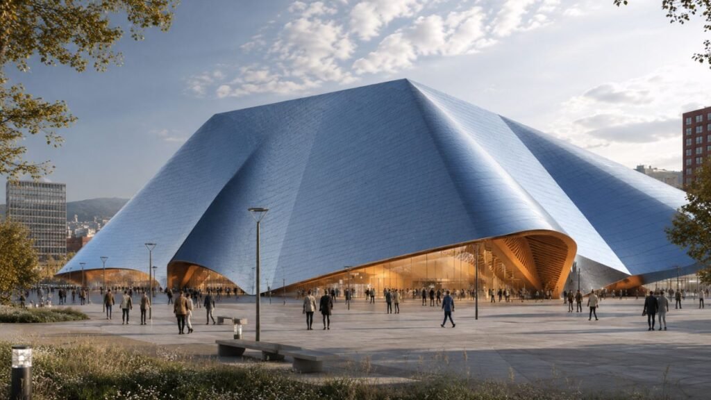 O impressionante telhado solar fotovoltaico curvo do Teatro de Ópera e Balé do Kosovo será uma referência para futuras construções sustentáveis