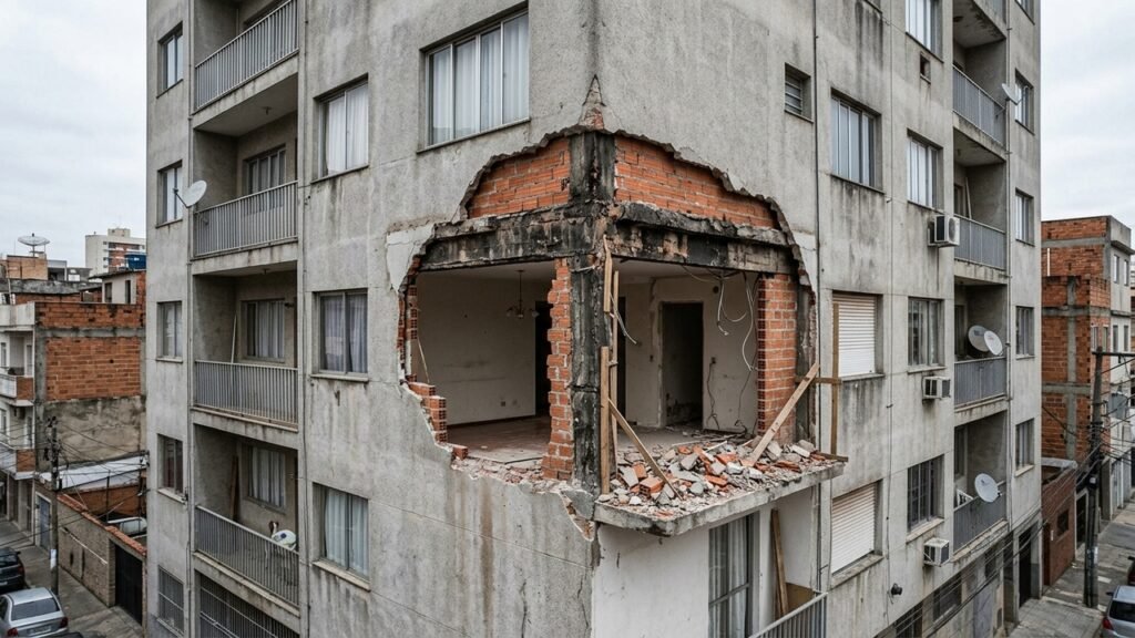 Uma vizinha derrubou uma parede em seu prédio para conectar seu estabelecimento comercial a outro: Justiça decide que ela precisa reconstruir tudo