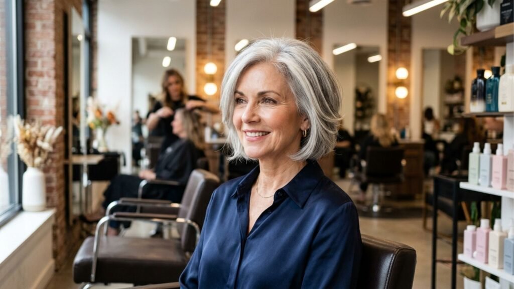 Este corte valoriza o cabelo grisalho em mulheres com mais de 50 anos e está fazendo sucesso na gringa