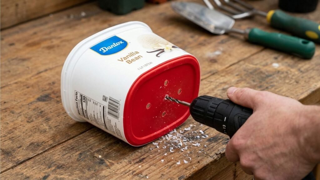 Não jogue fora potes de sorvete: transforme-os em vasos criativos para plantas e temperos na cozinha
